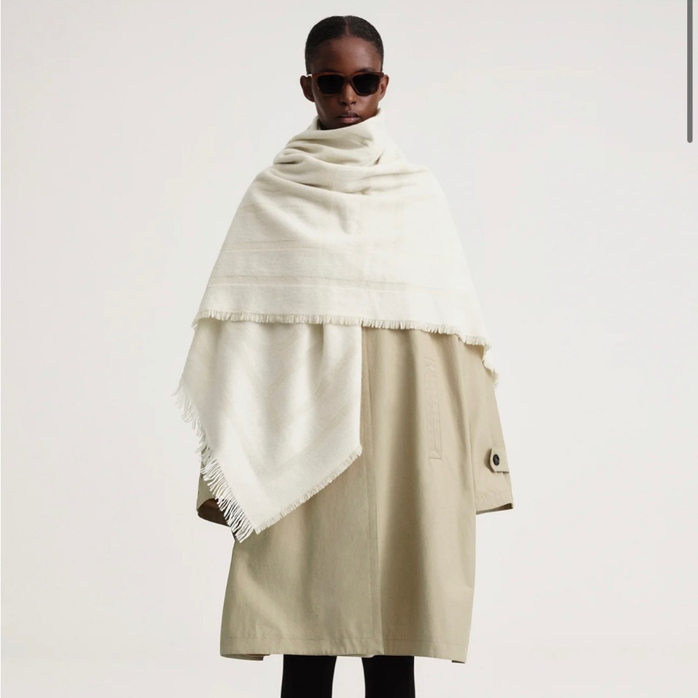 Toteme monogram wool and cashmere travel scarf